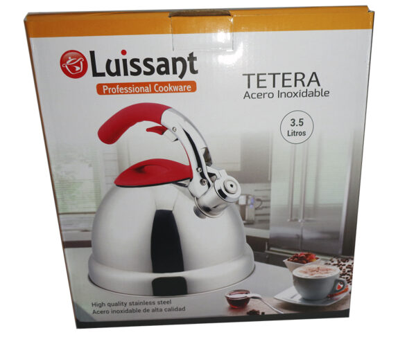 Tetera Acero Inoxidable Luissant 3.5l. Rojo - Imagen 3