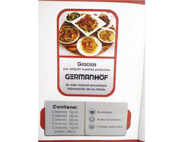 Set de Ollas Acero Inoxidable Germanhof 12Pc - Imagen 4