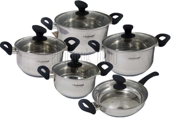 Ollas Acero Inoxidable Luissant 10Pc LU1004R - Imagen 3