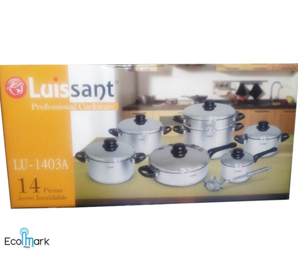 Set de Ollas LUISSANT Acero Inoxidable 14Pc - Imagen 3