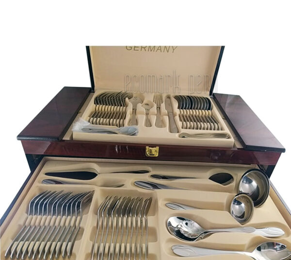 Set de Cubiertos Hoffner Acero 18/10 Caja Madera - Imagen 4