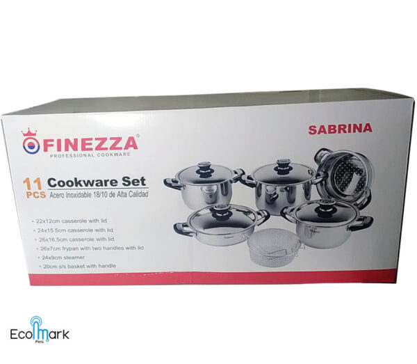 Set de Ollas Acero 18/10 Finezza 11Pc FZ2011LX - Imagen 4