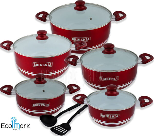 Set de Ollas Cerámico Antiadherente Brikenia 10Pc