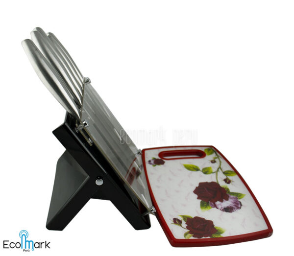 Set de Cuchillos Acero Inoxidable Bass más Tabla - Imagen 2