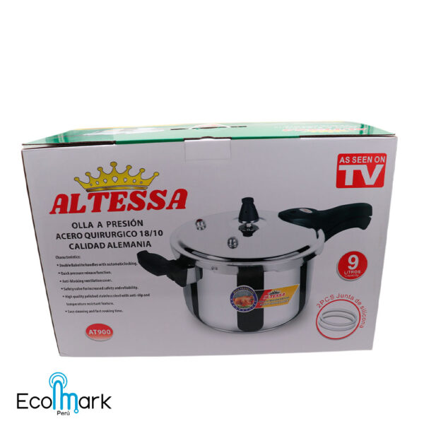 Olla a Presión Acero Inoxidable 18/10 Altessa 9L. - Imagen 3