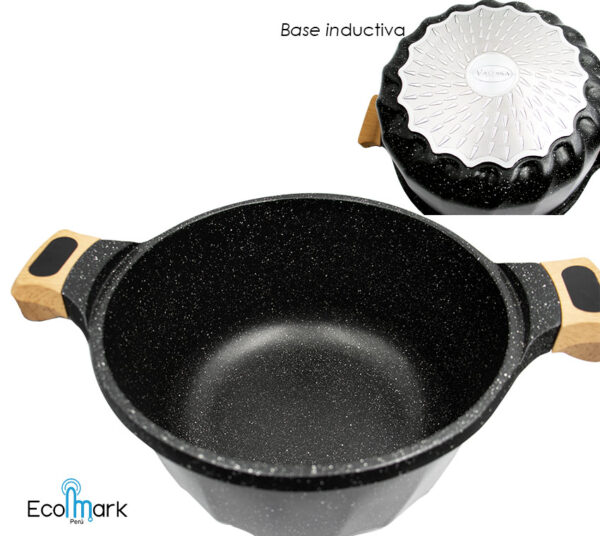 Set de Ollas Valeska Roca Volcánica Granito 12 Pc - Imagen 3