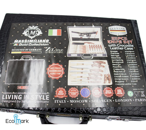Set de Cuchillos y Cubiertos Acero Inoxidable 25Pc - Imagen 3
