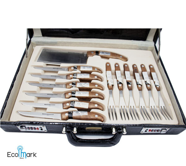 Set de Cuchillos y Cubiertos Acero Inoxidable 25Pc - Imagen 2