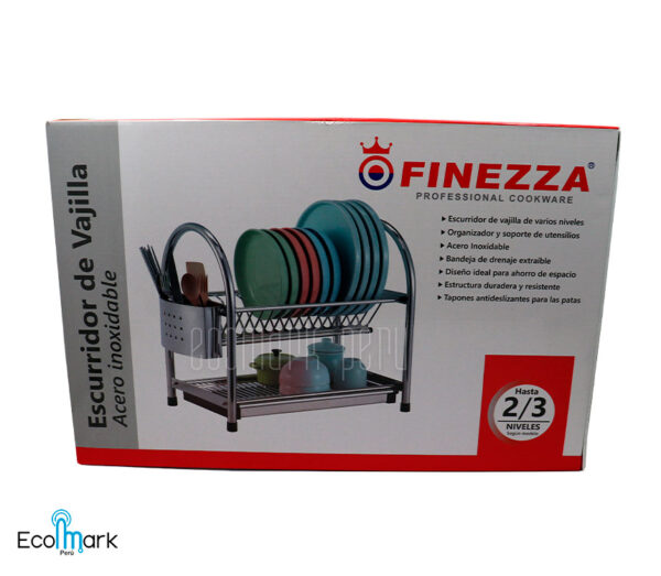 Escurridor FINEZZA Acero Inoxidable 2 Niveles - Imagen 2