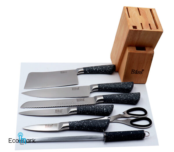 Set de Cuchillos Acero Inoxidable BASS 8PC - Imagen 3