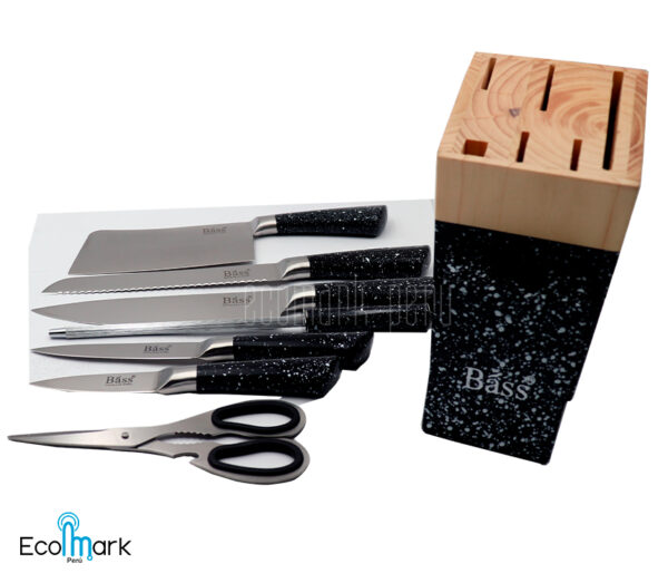 Set de Cuchillos Acero Inoxidable BASS 8PC - Imagen 2