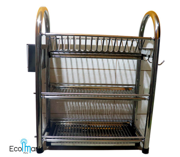 Escurridor Acero Inoxidable 3 Niv. 16 Platos - Imagen 2
