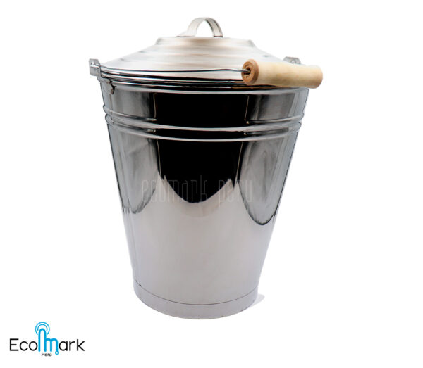 Balde Acero Inoxidable con Tapa 20 Litros Nacional - Imagen 4
