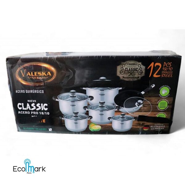 Set de Ollas Acero Inoxidable Quirúrgico Valeska 12 Pc - Imagen 3