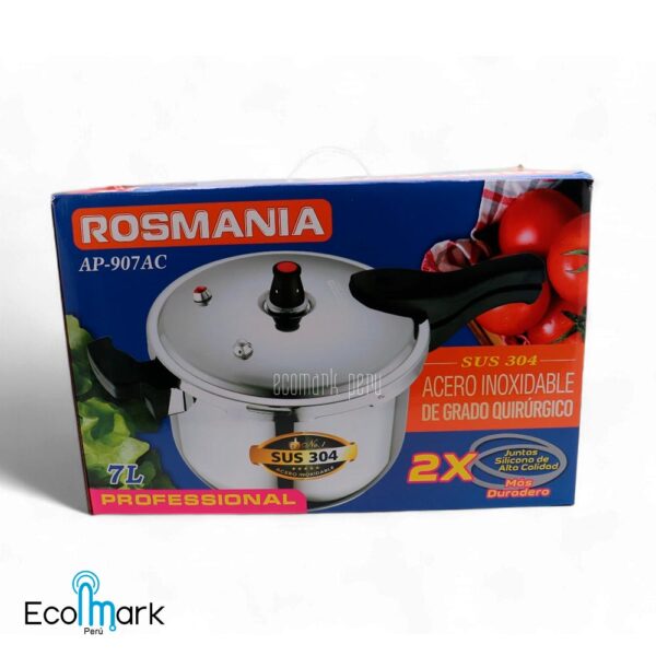 Olla a Presión Acero Inoxidable Quirúrgico 304 ROSMANIA 7L. - Imagen 4