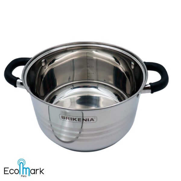 Set de Ollas Acero Inoxidable Brikenia 06Pc - Imagen 3