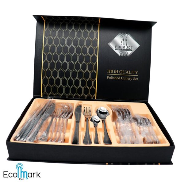 Set de Cubiertos Acero Inoxidable 18/10 24 Piezas
