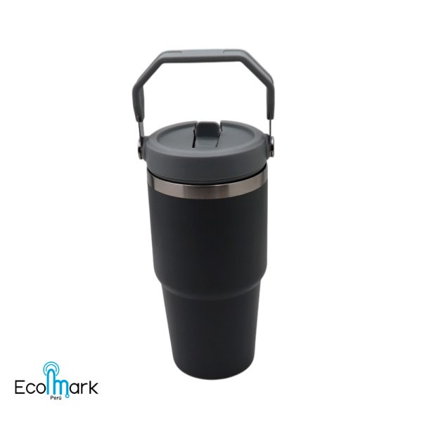 Termo Botella Acero Inoxidable 304 con Asa 600 ml Gris