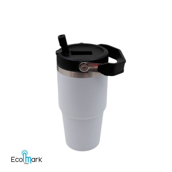 Termo Botella Acero Inoxidable 304 con Asa 600 ml Blanco
