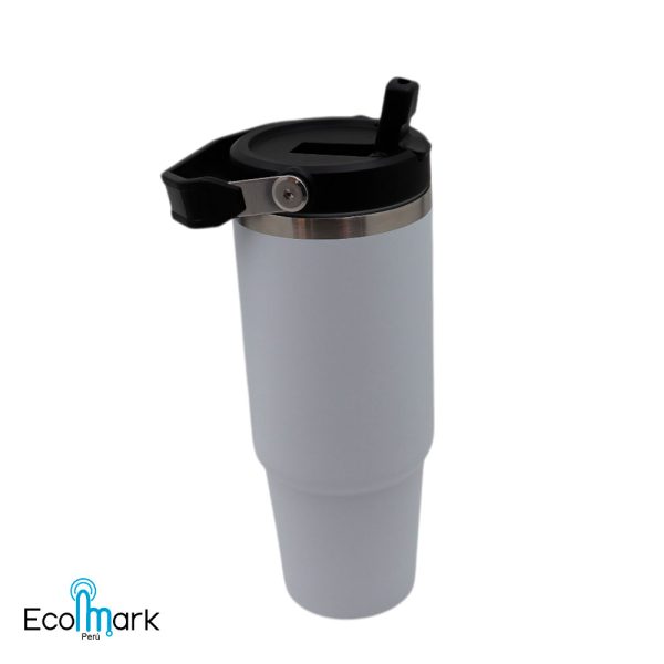 Termo Botella Acero Inoxidable 304 con Asa 900 ml Blanco