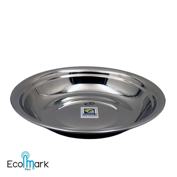 Plato Acero Inoxidable 304 -26 cm.