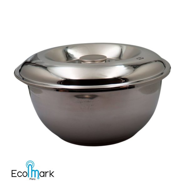 Bowl Tazón Acero Inoxidable con Tapa 36 cm