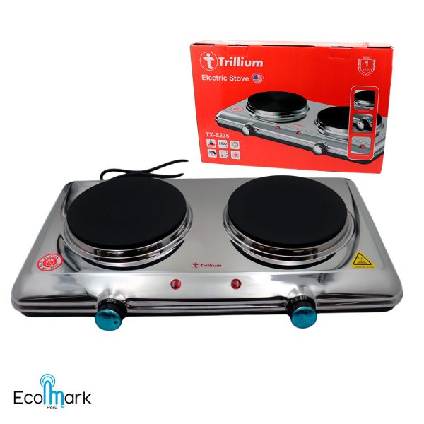 Cocina Eléctrica 2 Hornilla Trillium 2000 watts