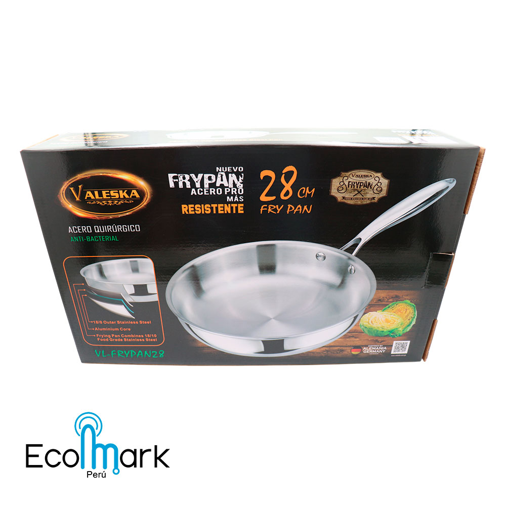 Sartén Frypan Valeska de 28 cm en Acero Inoxidable 18/10 - Imagen 4