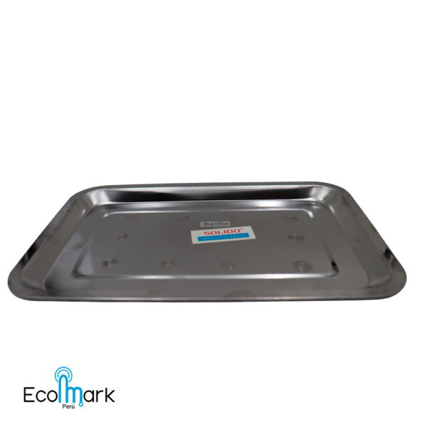 Bandeja Acero Inoxidable Solido 32x22x2cm